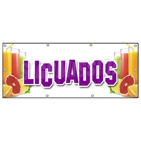Signmission LICUADOS BANNER SIGN smoothie fruit blended beverage latin cold ice B-96 Licuados